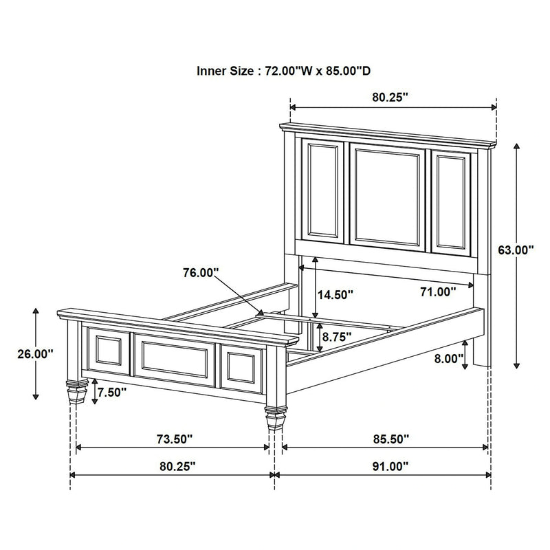 Sandy Beach Panel Bed