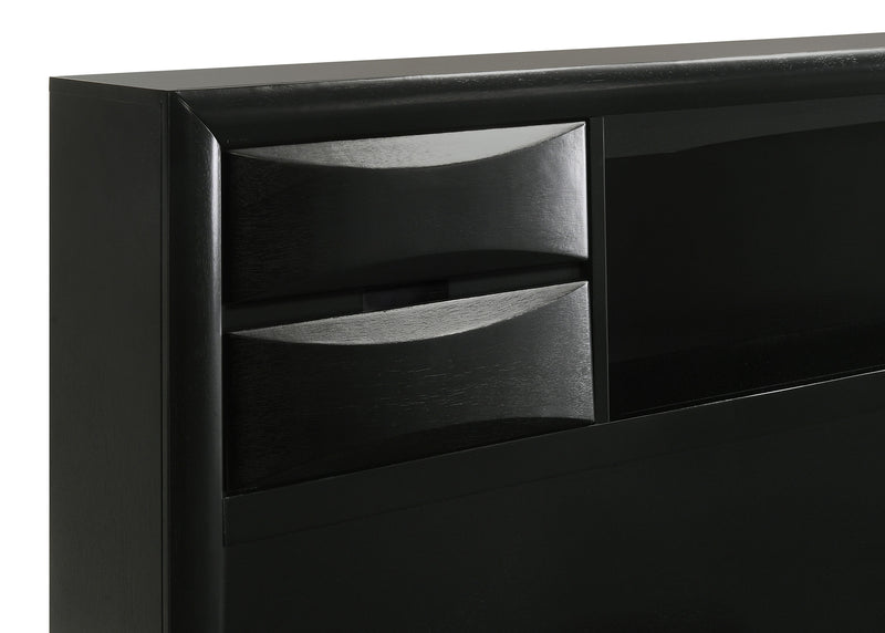 Briana Bookcase Platform Storage Bed