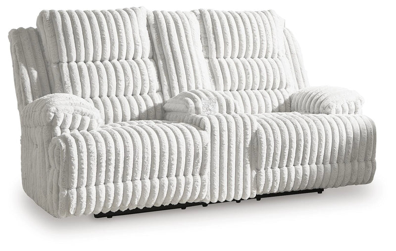 Rhines Falls Power Reclining Loveseat with Console