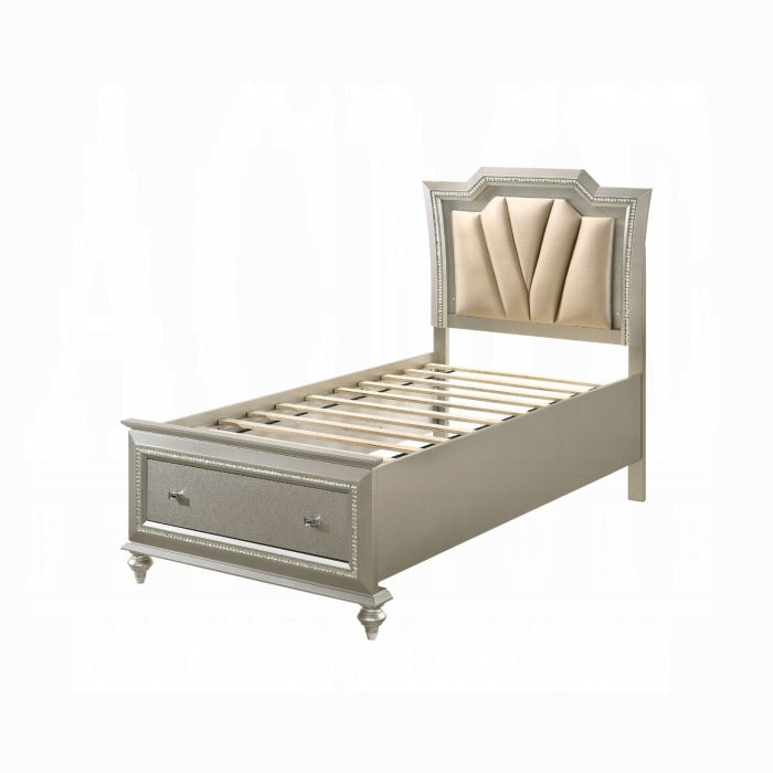Kaitlyn Twin Bed With Led and Storage