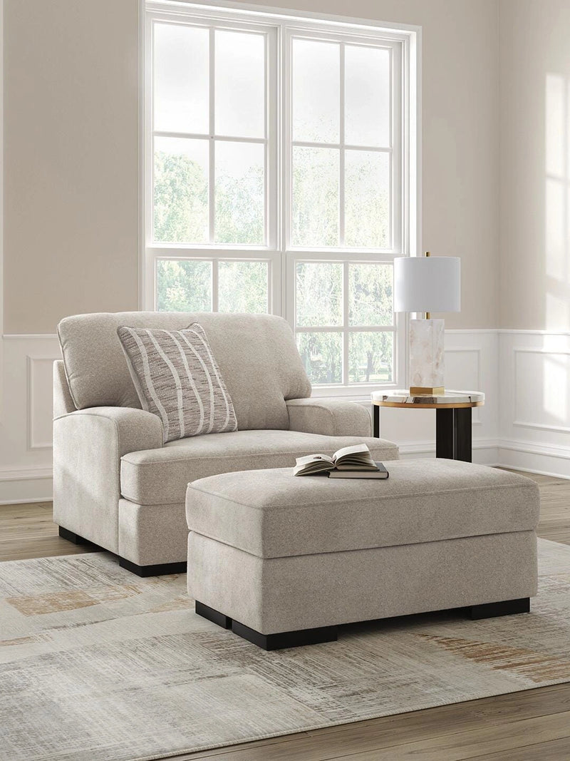 High Profile Chair & Ottoman Living Room Set