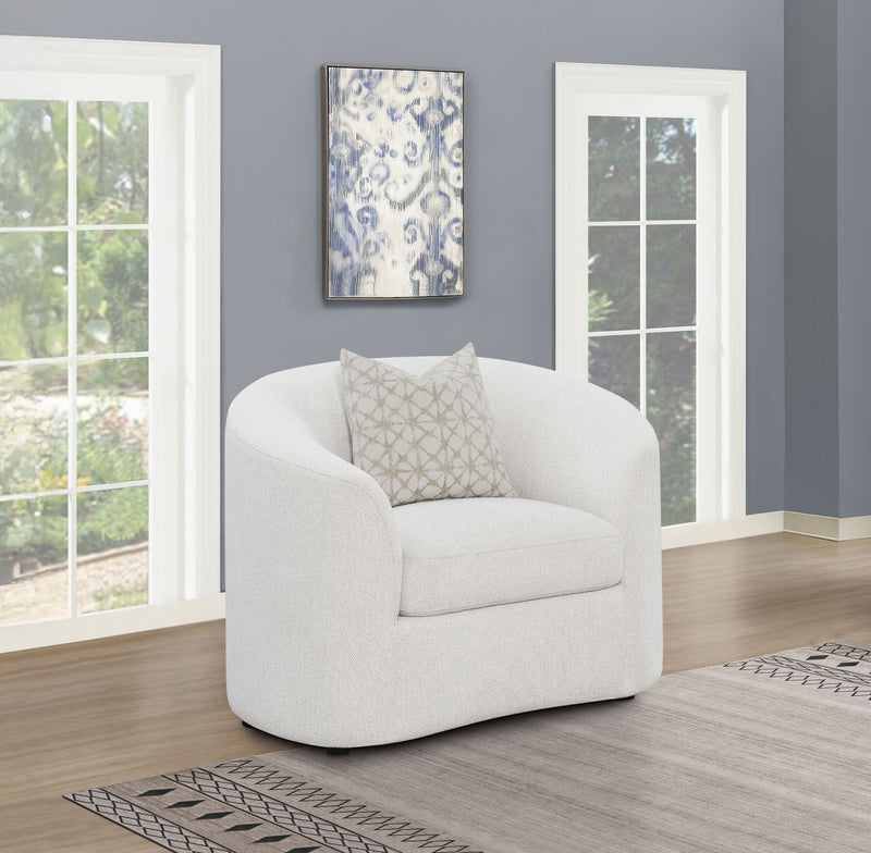 Rainn Upholstered Tight Back Chair Latte