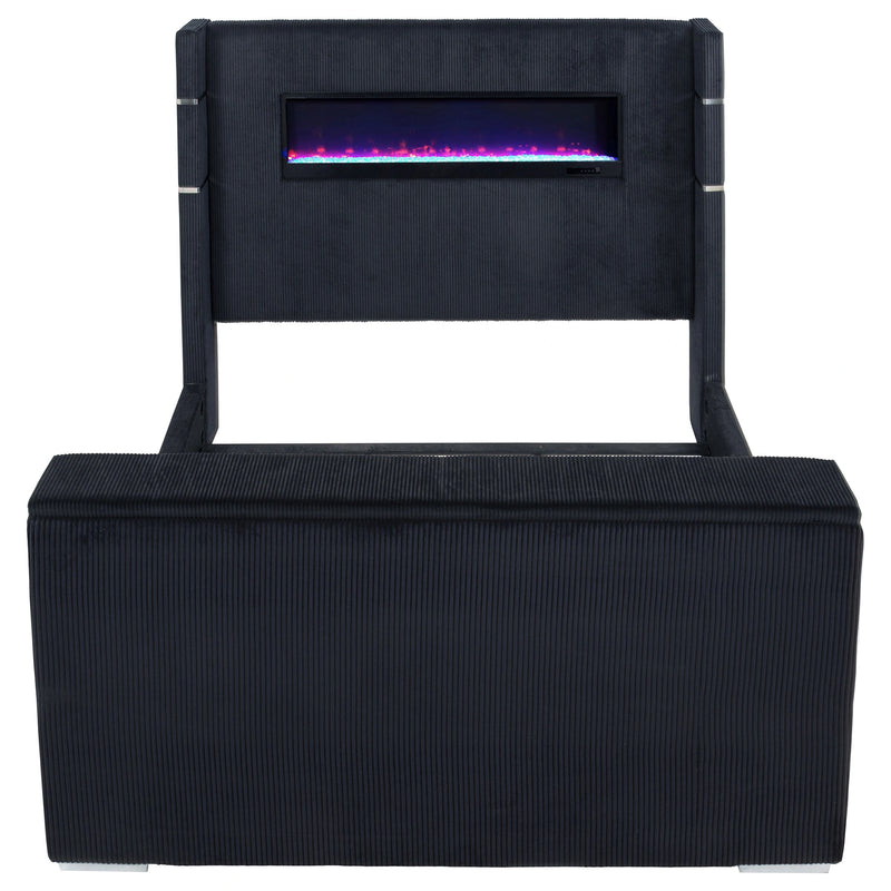 Tisdall Wingback TV Bed with Flame Visualizer