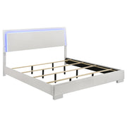 Felicity Eastern King, Queen, & Cal.King Panel Bed with LED Lighting Glossy White image