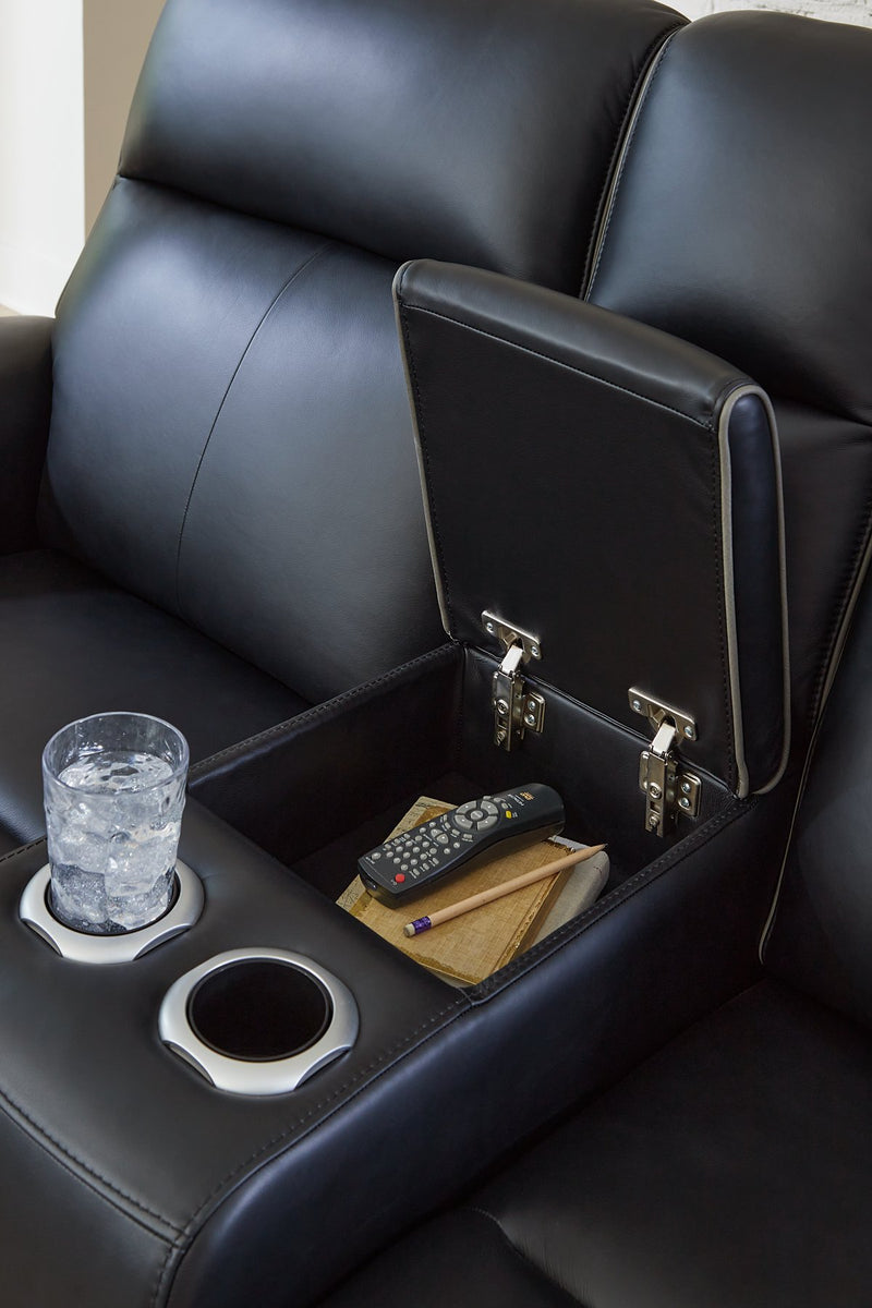 5Z-Comfort Power Reclining Loveseat with Console